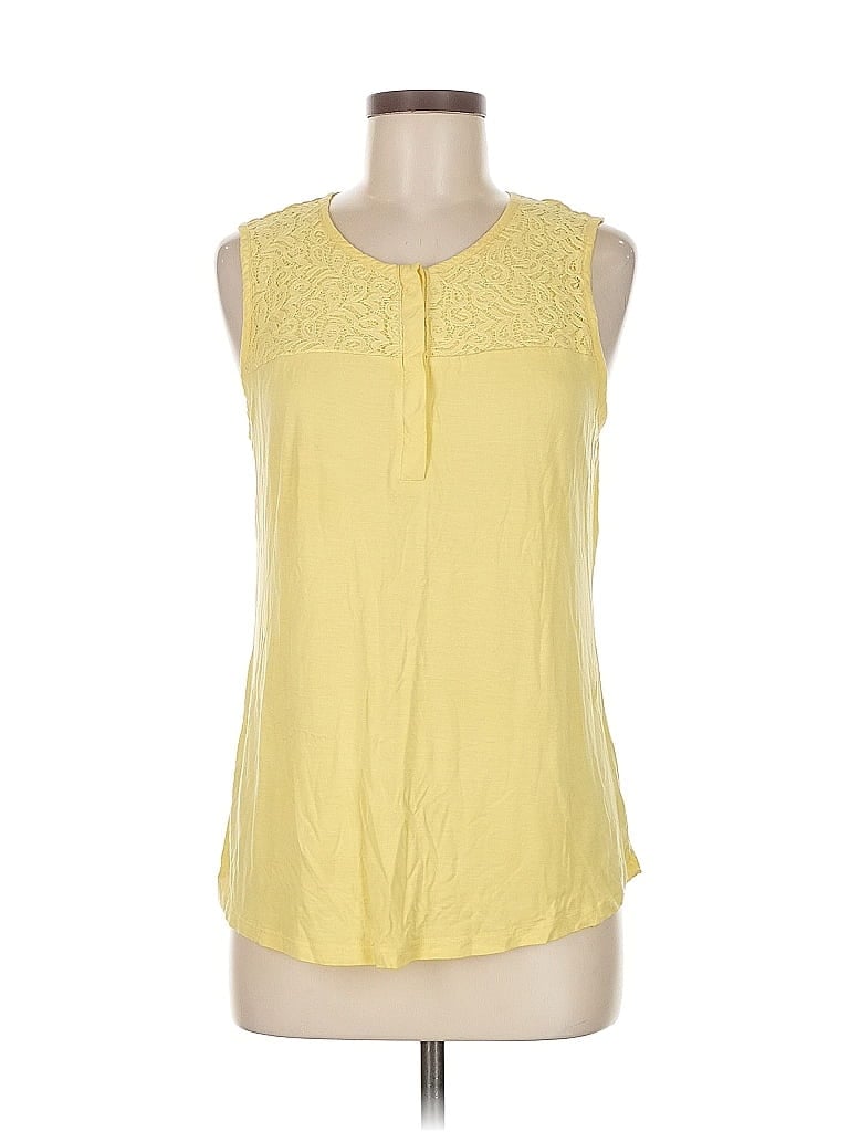 Pre-owned Liz Claiborne Sleeveless Blouse In Yellow