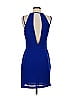 Three of Something 100% Polyester Solid Blue Cocktail Dress Size S - photo 2