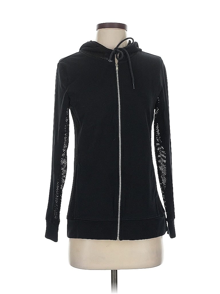 Pre-owned Assorted Brands Zip Up Hoodie In Black