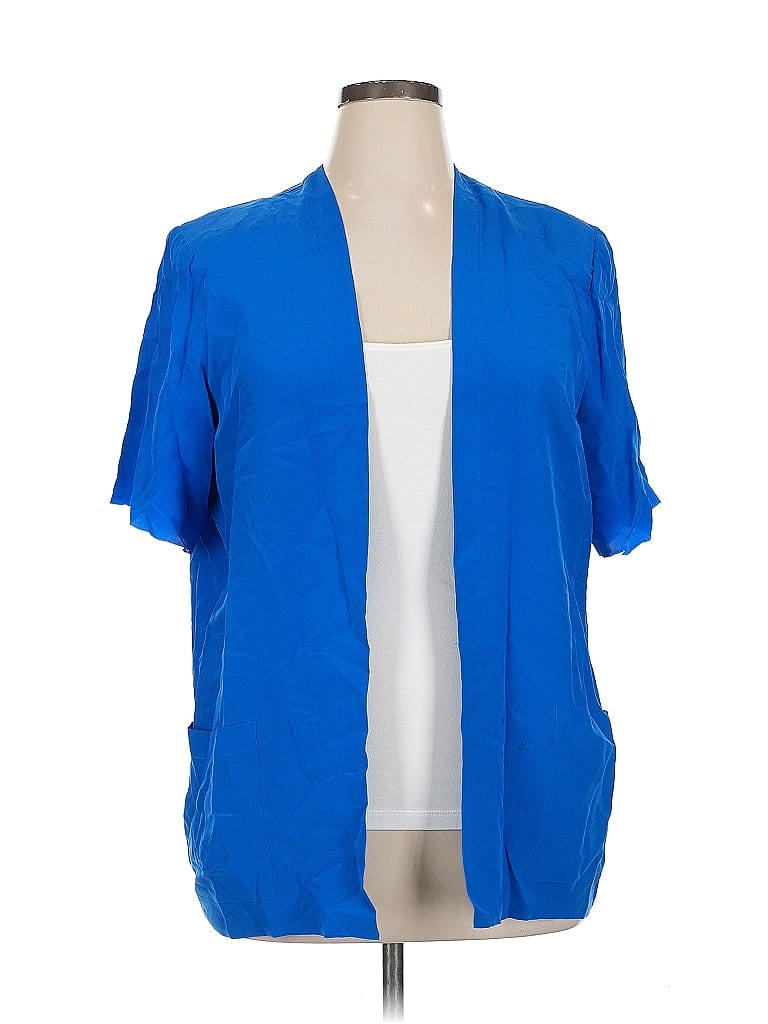 Pre-owned Silk Studio By Claude Bennett Kimono In Blue