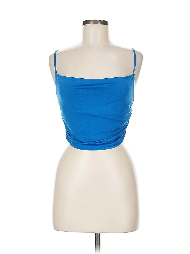 URBAN OUTFITTERS Pre-owned Sleeveless Top Blue Strapless Neckline Tops