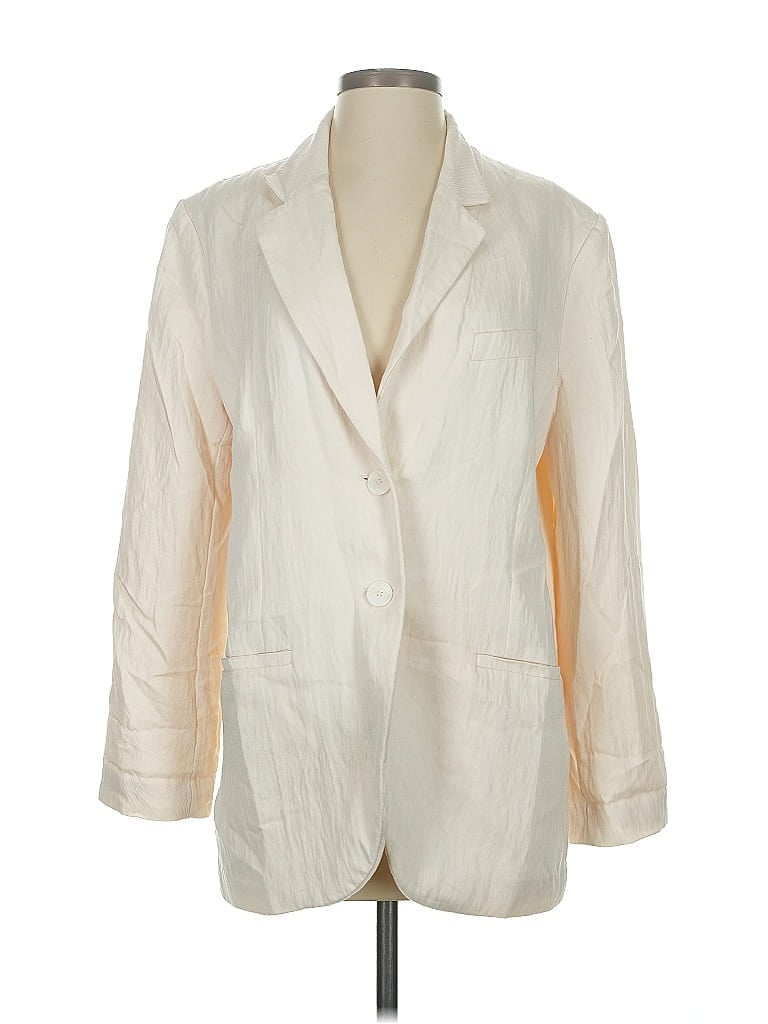 Pre-owned H&m Blazer Jacket In White