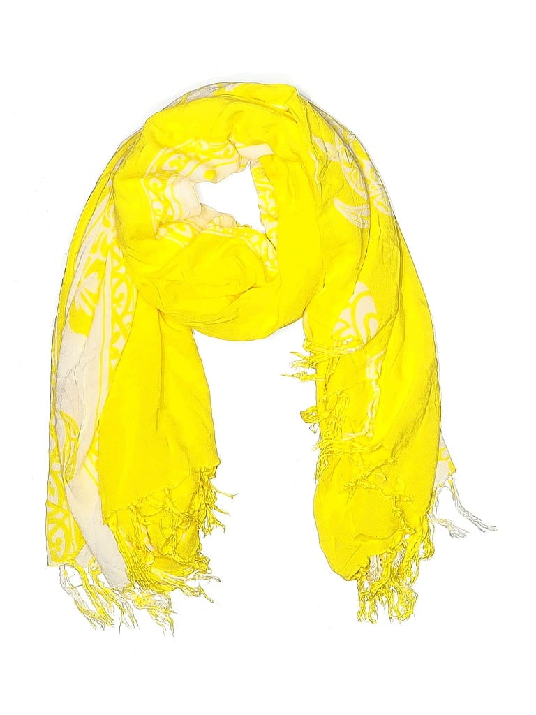 Pre-owned Wayan Natual Wear Scarf In Yellow