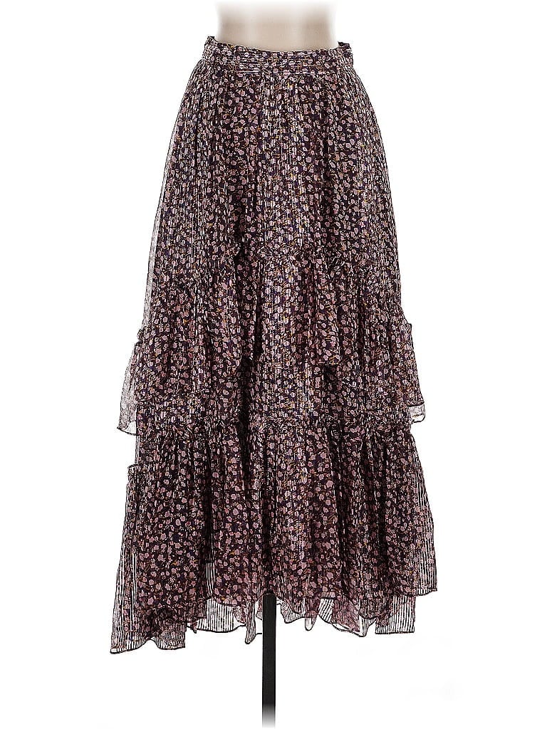 Pre-owned Ulla Johnson Silk Skirt In Purple