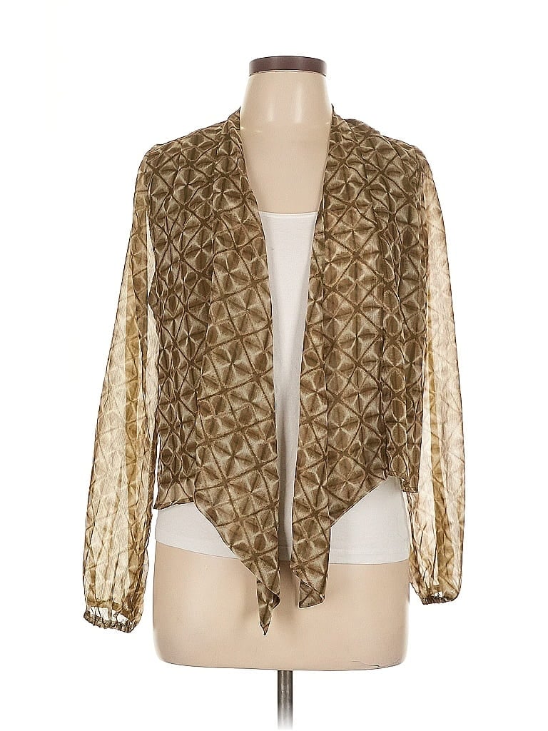 Pre-owned Olivaceous Kimono In Gold