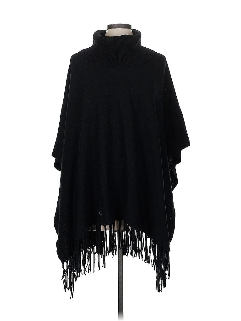 Pre-owned Happily Grey Poncho In Black