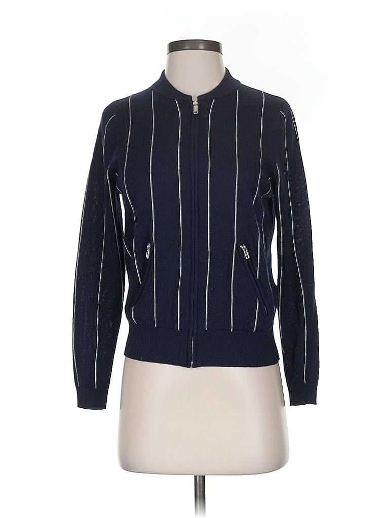 SANDRO Pre-owned Wool Cardigan Sweater In Blue