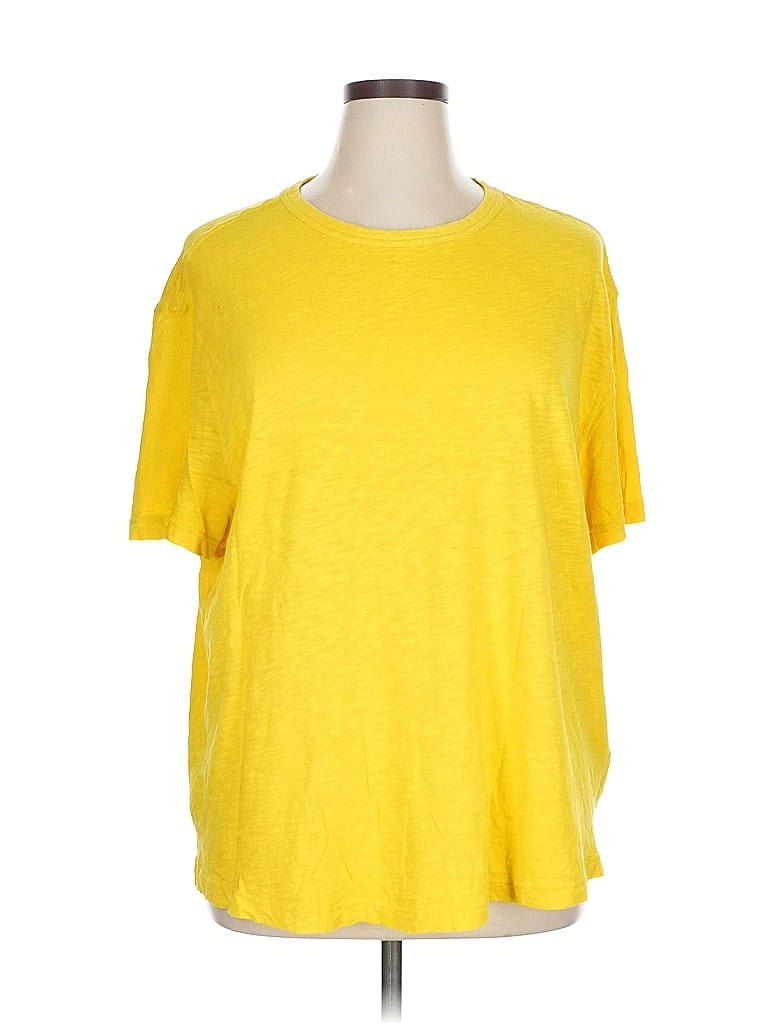 Pre-owned Banana Republic Short Sleeve T-shirt In Yellow