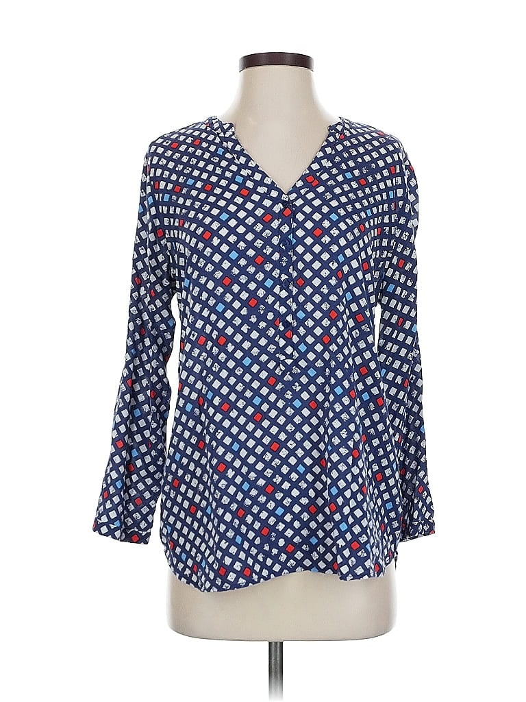 Click to view more detailed imagery on our partner's website Pre-owned Grand & Greene 3/4 Sleeve Blouse In Blue