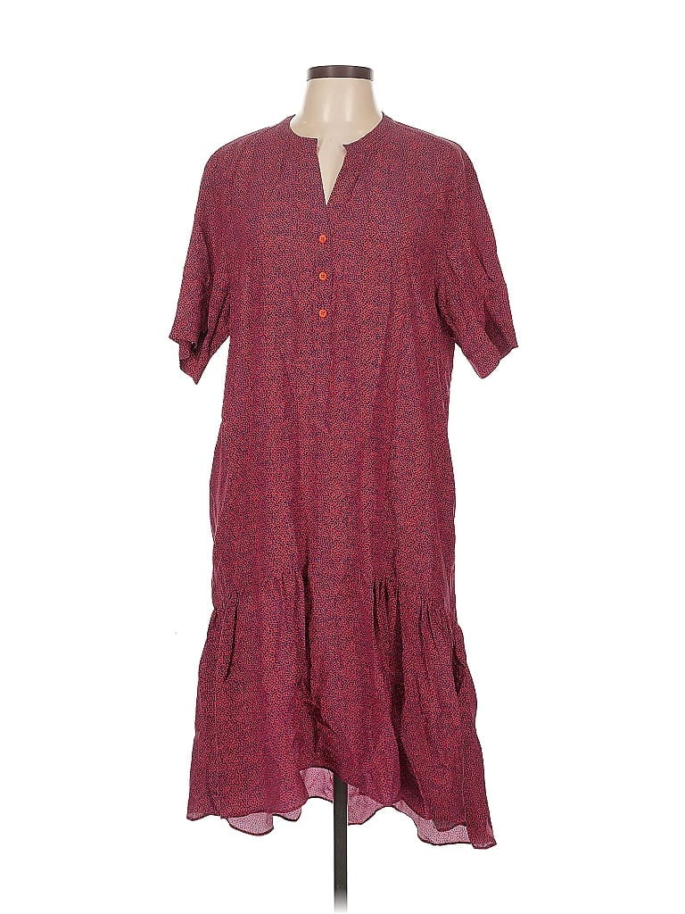 Pre-owned Tucker Casual Dress In Burgundy