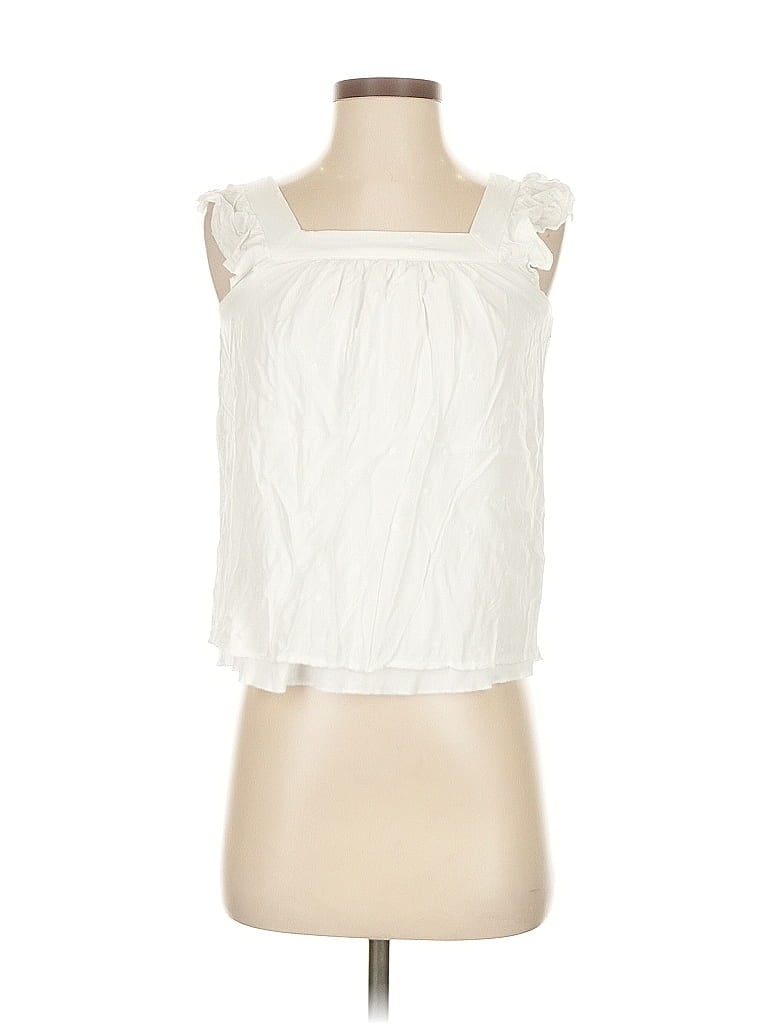 Click to view more detailed imagery on our partner's website Pre-owned Dee Elly Sleeveless Blouse In White