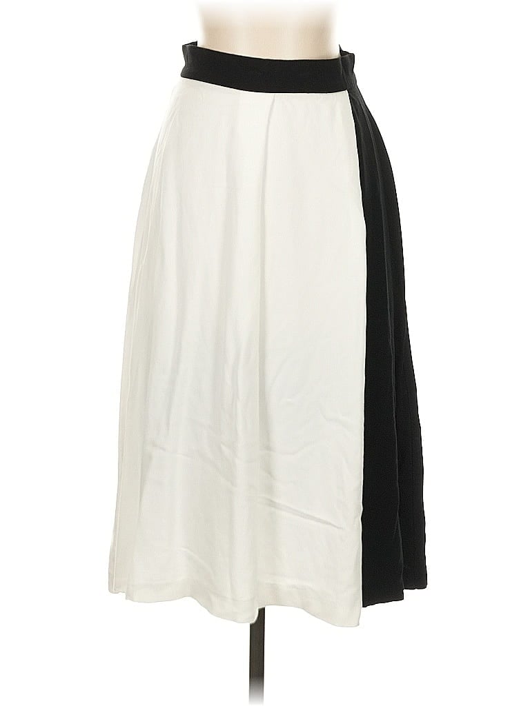 Pre-owned Zara Basic Formal Skirt In White