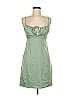 Topshop 100% Polyester Solid Green Cocktail Dress Size 6 - photo 1