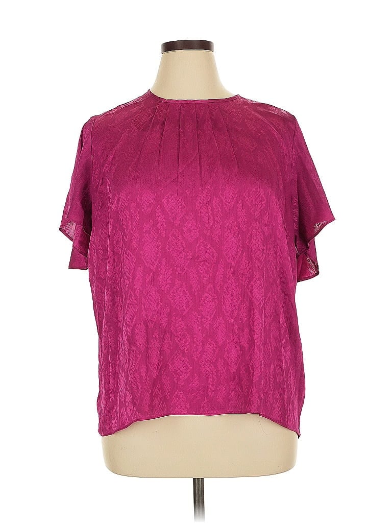 MICHAEL MICHAEL KORS Pre-owned Short Sleeve Blouse In Burgundy