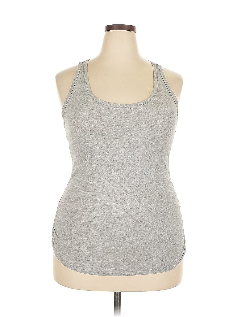 Pre-owned Ambiance Active Tank Top In Gray