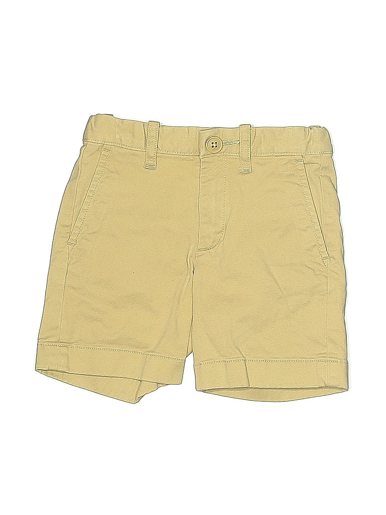 Pre-owned Crewcuts Kids' Khaki Shorts In Yellow