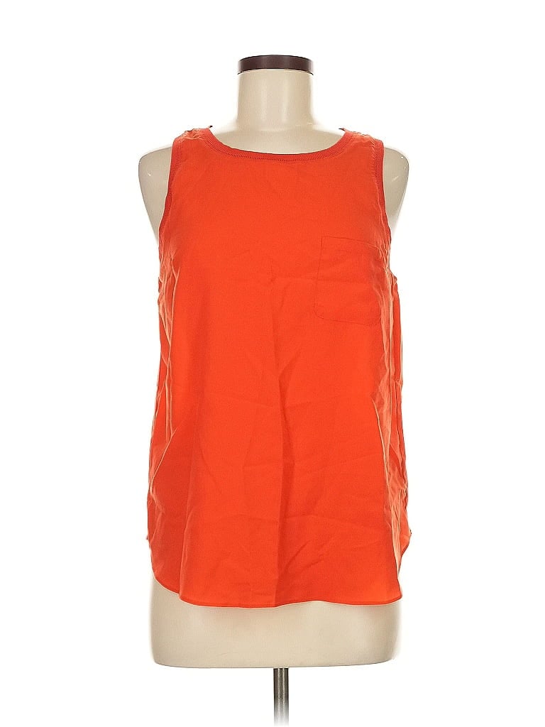 Pre-owned Mossimo Sleeveless Top Orange Halter Neckline Tops