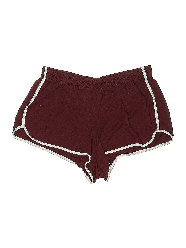Pre-owned Love, Fire Athletic Shorts In Burgundy
