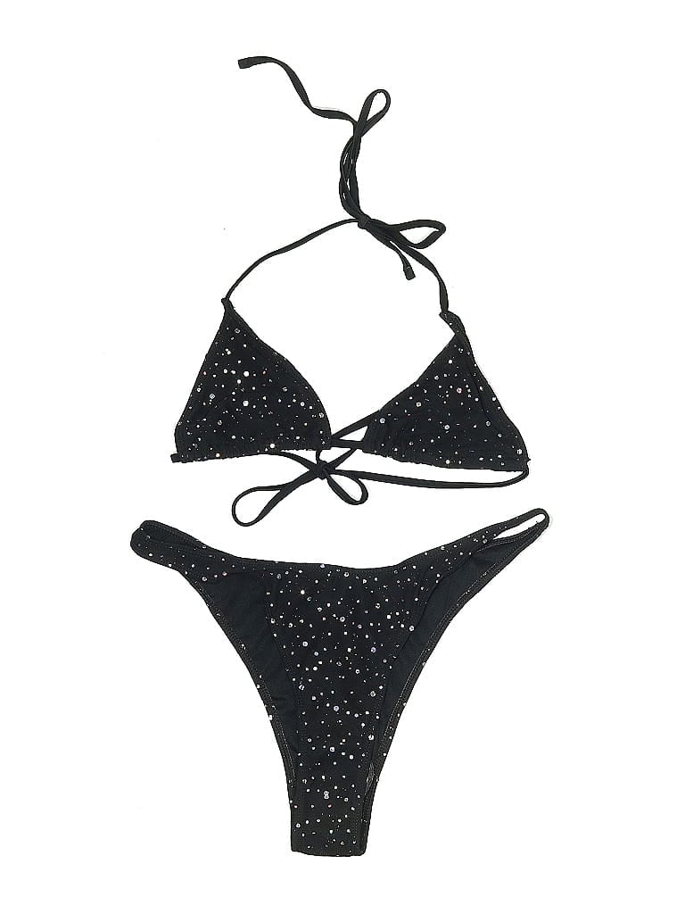 Pre-owned Shein Two Piece Swimsuit In Black