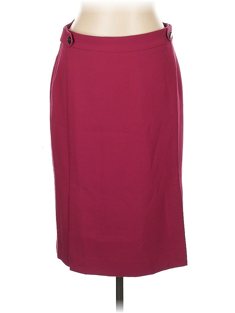 Pre-owned Ann Taylor Formal Skirt In Burgundy