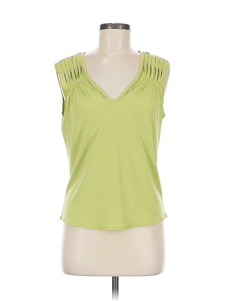Pre-owned Max Studio Sleeveless Top Green V Neck Tops