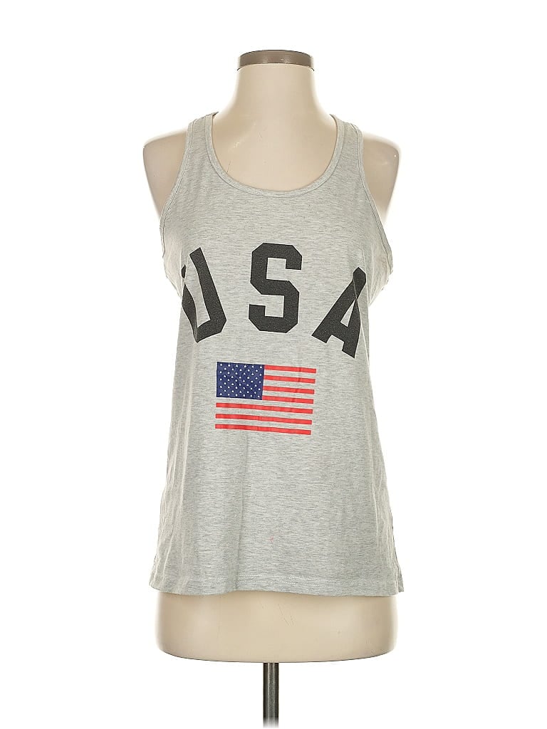 Pre-owned Unbranded Sleeveless T-shirt In Silver