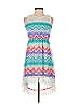 Tilt 100% Polyester Chevron-herringbone Teal Casual Dress Size 12 - photo 1