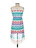 Tilt 100% Polyester Chevron-herringbone Teal Casual Dress Size 12 - photo 2