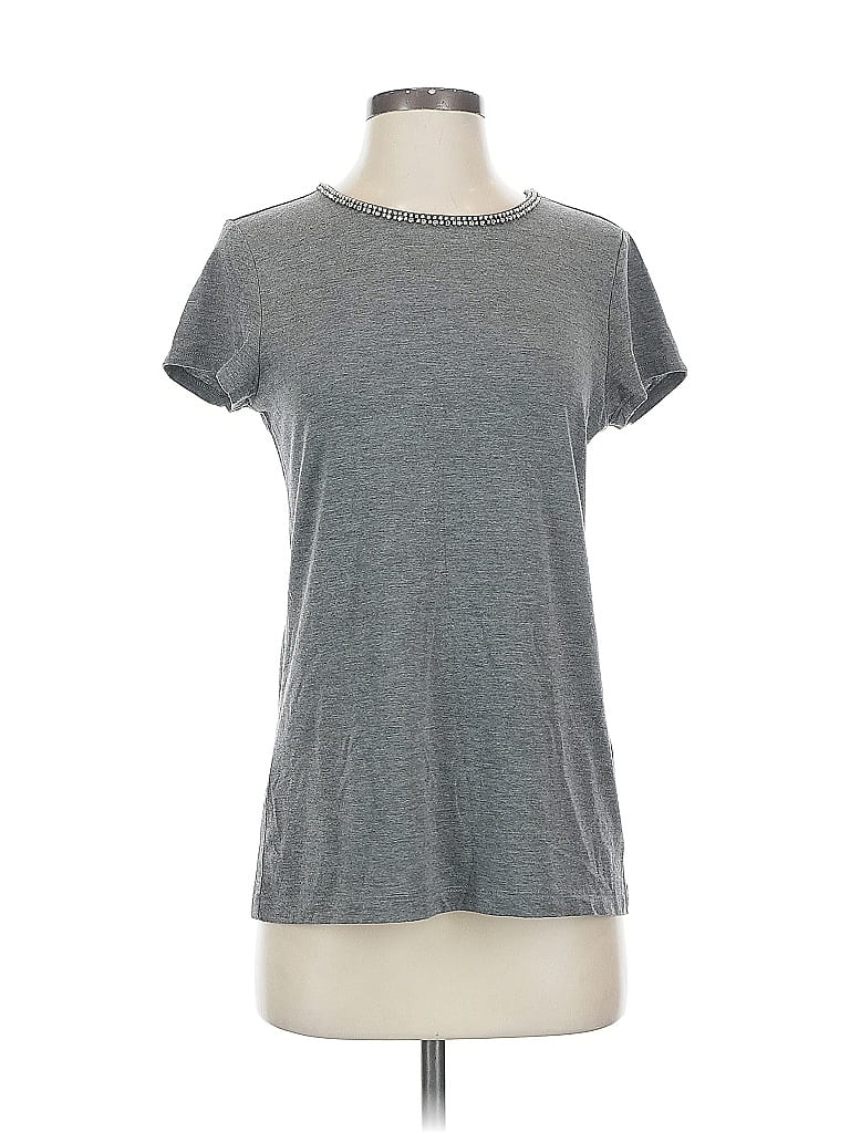 Pre-owned Verve Ami Short Sleeve Top Gray Crew Neck Tops