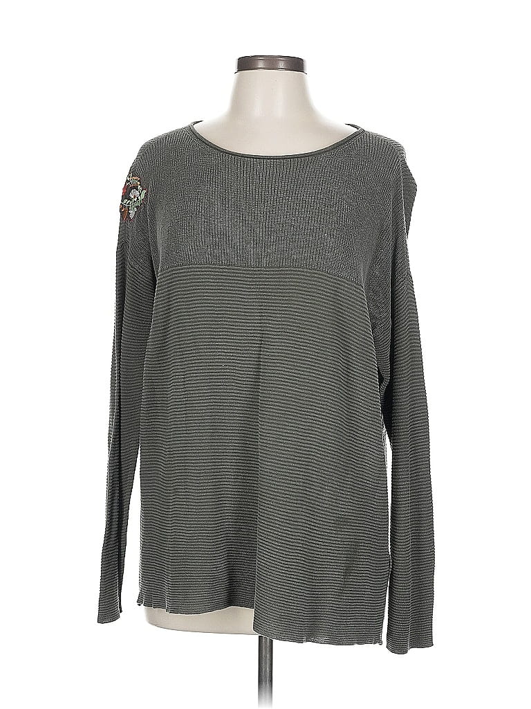 Pre-owned Eileen Fisher Pullover Sweater In Green