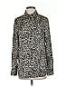 Equipment 100% Polyester Animal Print Silver Long Sleeve Blouse Size S - photo 1