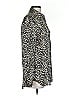 Equipment 100% Polyester Animal Print Silver Long Sleeve Blouse Size S - photo 4