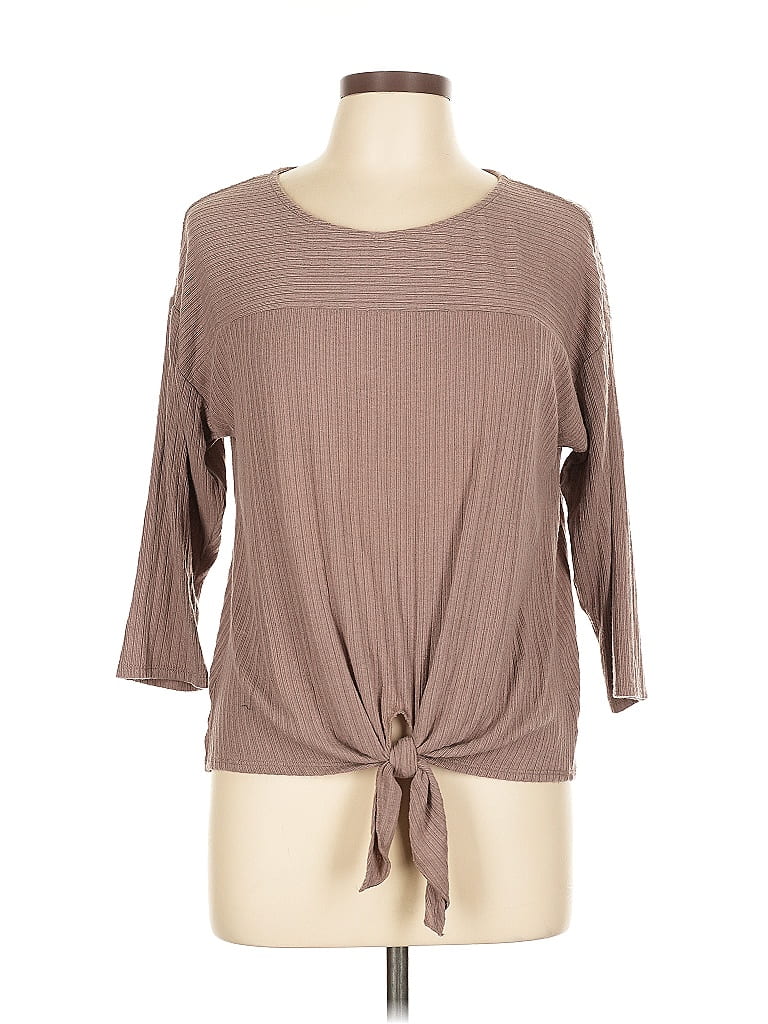 Pre-owned W5 3/4 Sleeve T-shirt In Brown