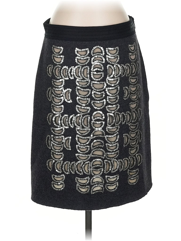 Pre-owned Tory Burch Wool Skirt In Black