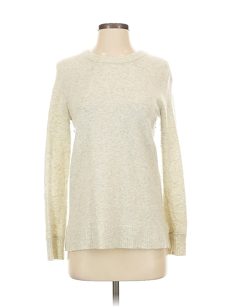 Pre-owned J.crew Factory Store Pullover Sweater In White