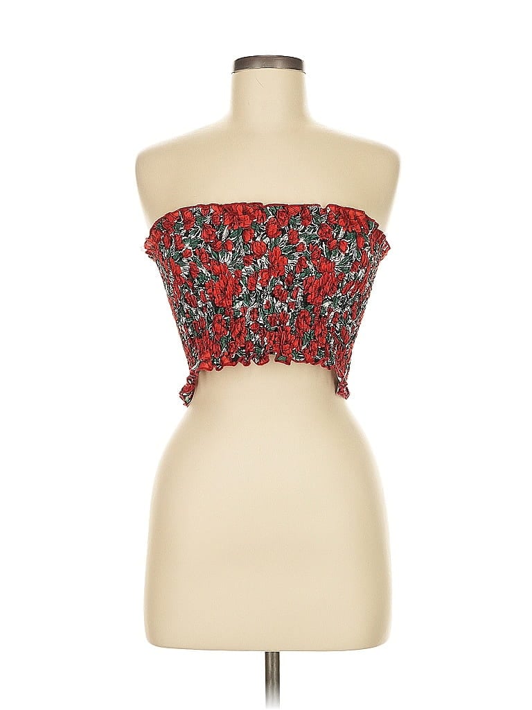 Pre-owned Unbranded Sleeveless Blouse In Red