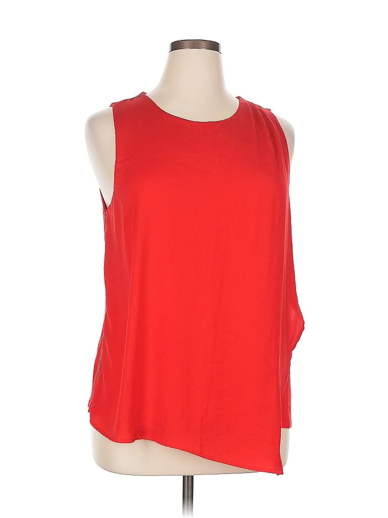 Pre-owned Apt. 9 Sleeveless Top Red One Shoulder Neckline Tops