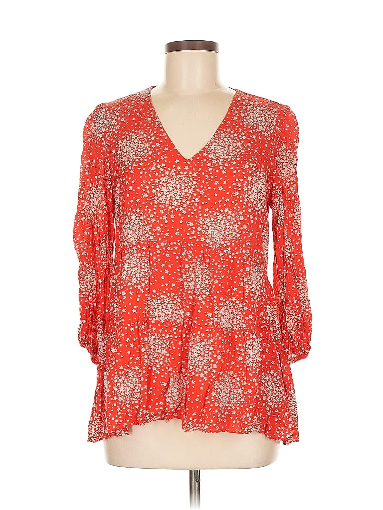 Pre-owned Boden 3/4 Sleeve Blouse In Red