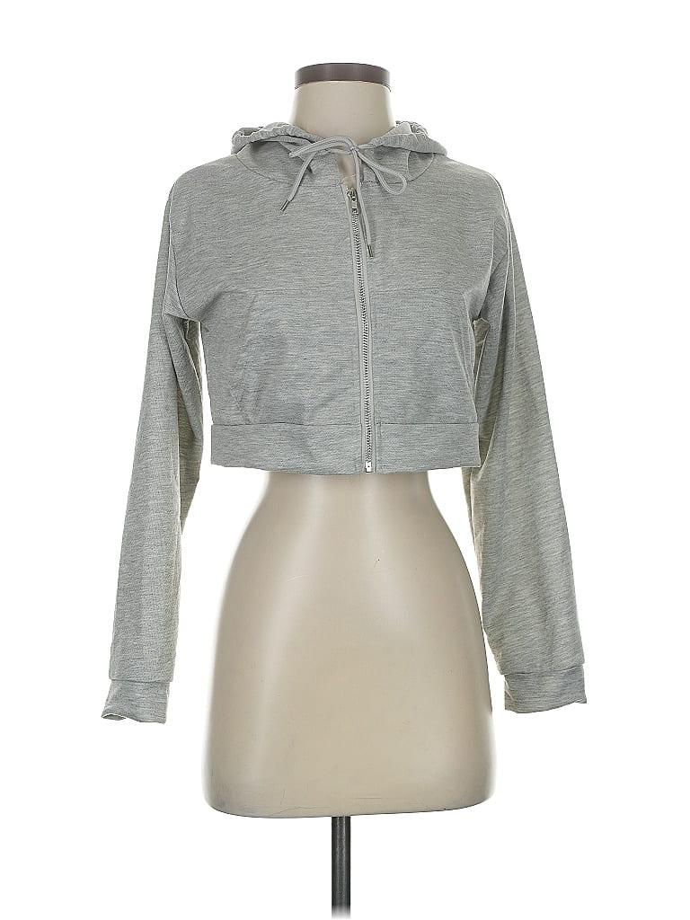 Pre-owned Unbranded Zip Up Hoodie In Gray