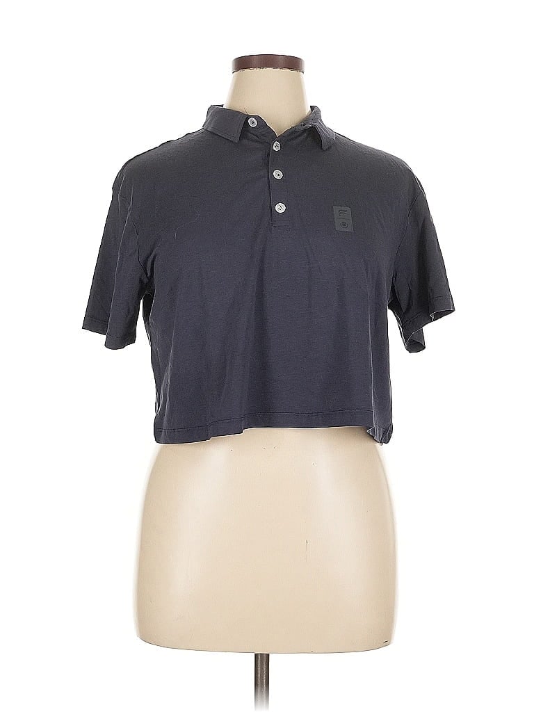 Fabletics Short Sleeve Polo Shirt In Blue