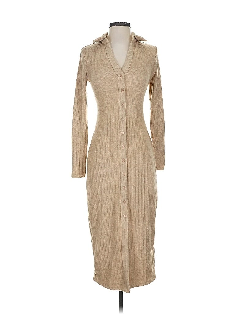 Pre-owned Astr Casual Dress In Brown