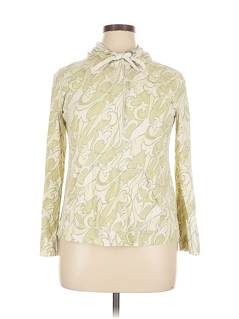 Pre-owned Merona Long Sleeve Blouse In White