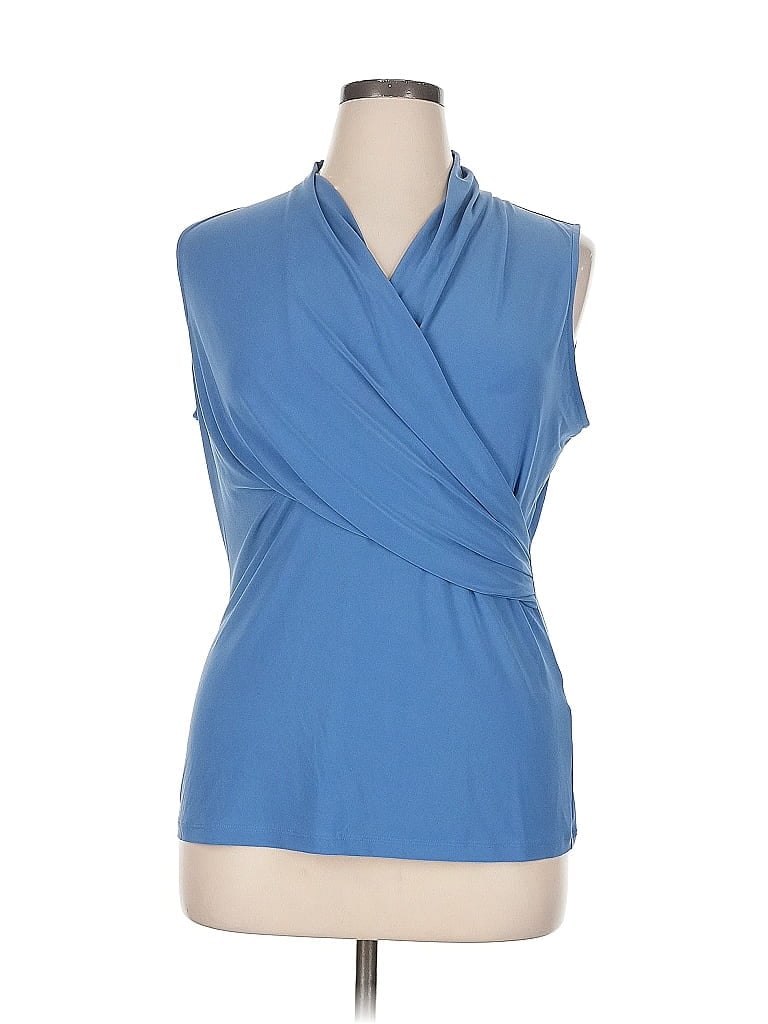 Click to view more detailed imagery on our partner's website Pre-owned Dkny Sleeveless Blouse In Blue