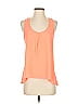 San Joy 100% Polyester Orange Sleeveless Blouse Size S - photo 1