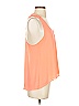 San Joy 100% Polyester Orange Sleeveless Blouse Size S - photo 4