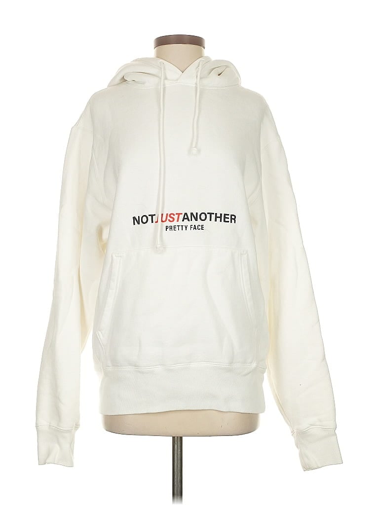 Pre-owned Assorted Brands Pullover Hoodie In White