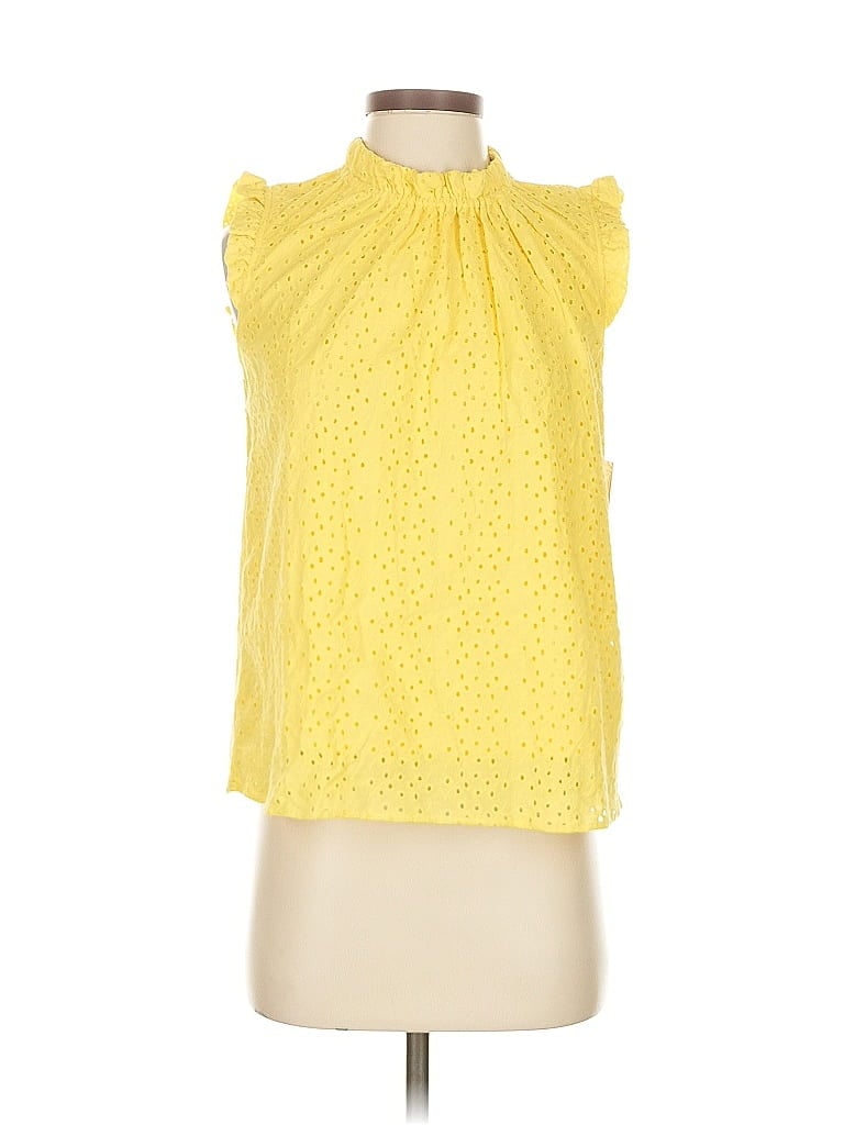 Click to view more detailed imagery on our partner's website Pre-owned Nanette Lepore Sleeveless Blouse In Yellow