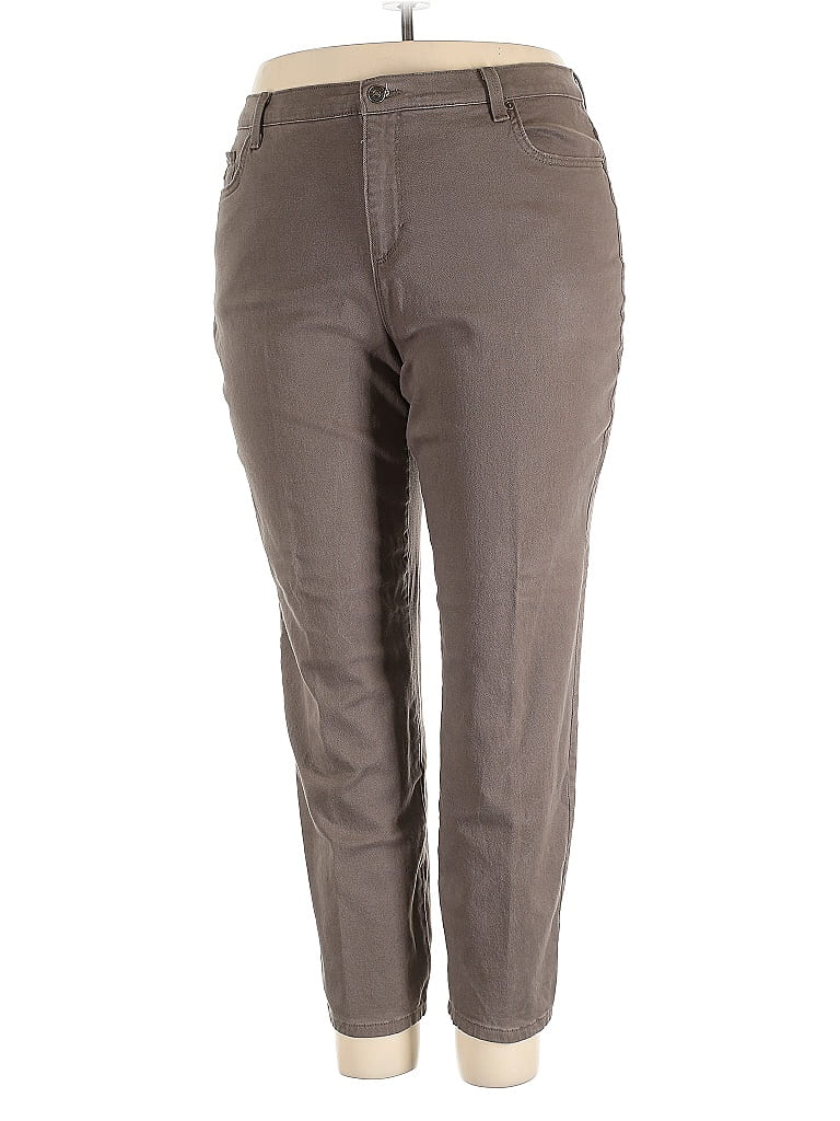 Pre-owned Gloria Vanderbilt Khaki Pant In Brown