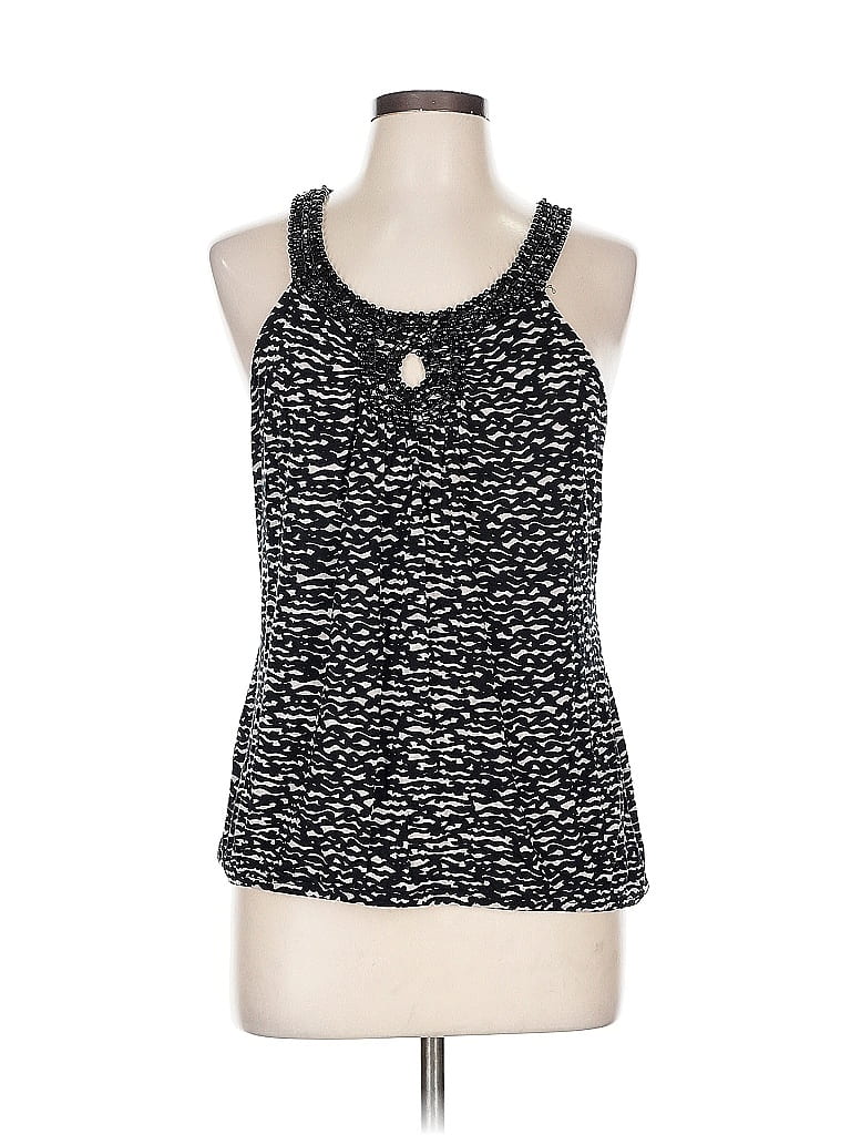 Pre-owned Inc International Concepts Sleeveless Top Black Halter Neckline Tops