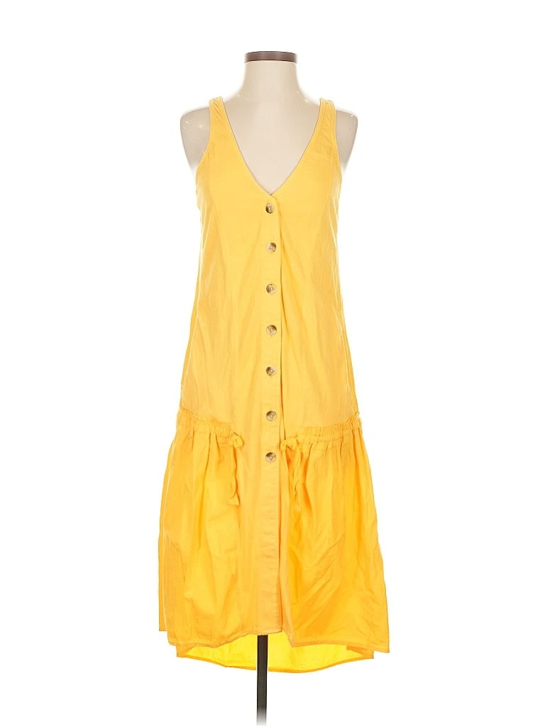 Pre-owned Daily Practice By Anthropologie Casual Dress In Yellow